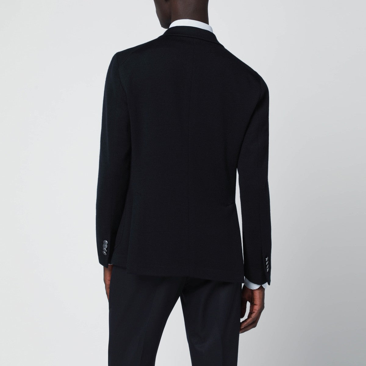 Tagliatore Blue wool-blend double-breasted jacket